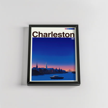 Charleston city poster mockup 2 - frame not included