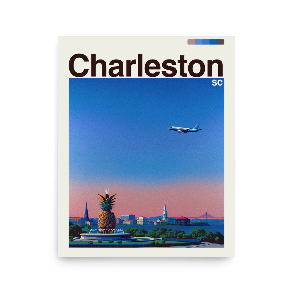 Charleston city poster mockup 1 - frame not included