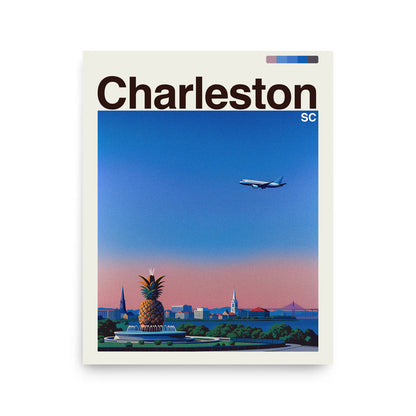 Charleston city poster mockup 1 - frame not included