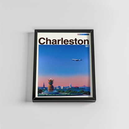 Charleston city poster mockup 2 - frame not included