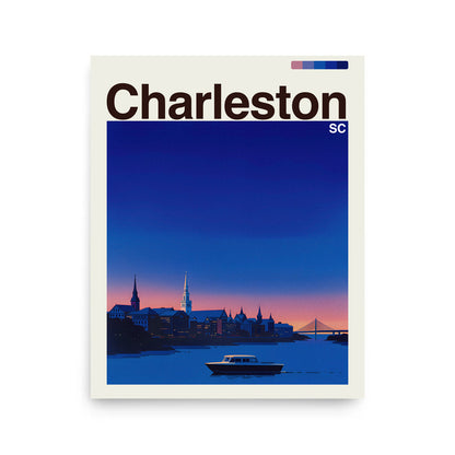 Charleston city poster mockup 1 - frame not included