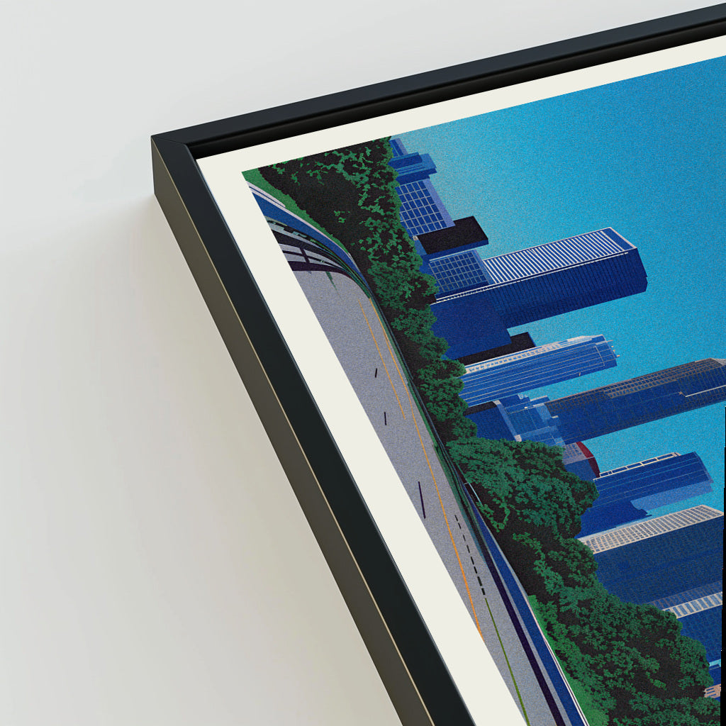 Charlotte city poster mockup 3 - frame not included