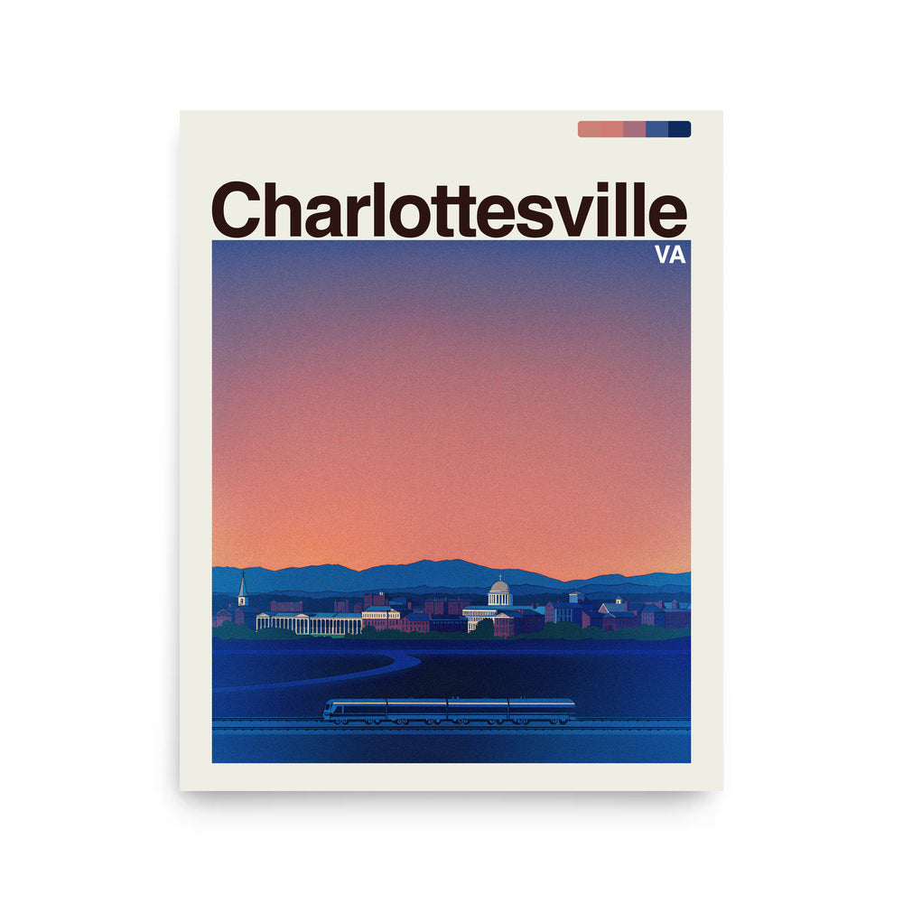 Charlottesville city poster mockup 1 - frame not included
