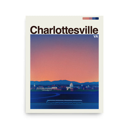 Charlottesville city poster mockup 1 - frame not included