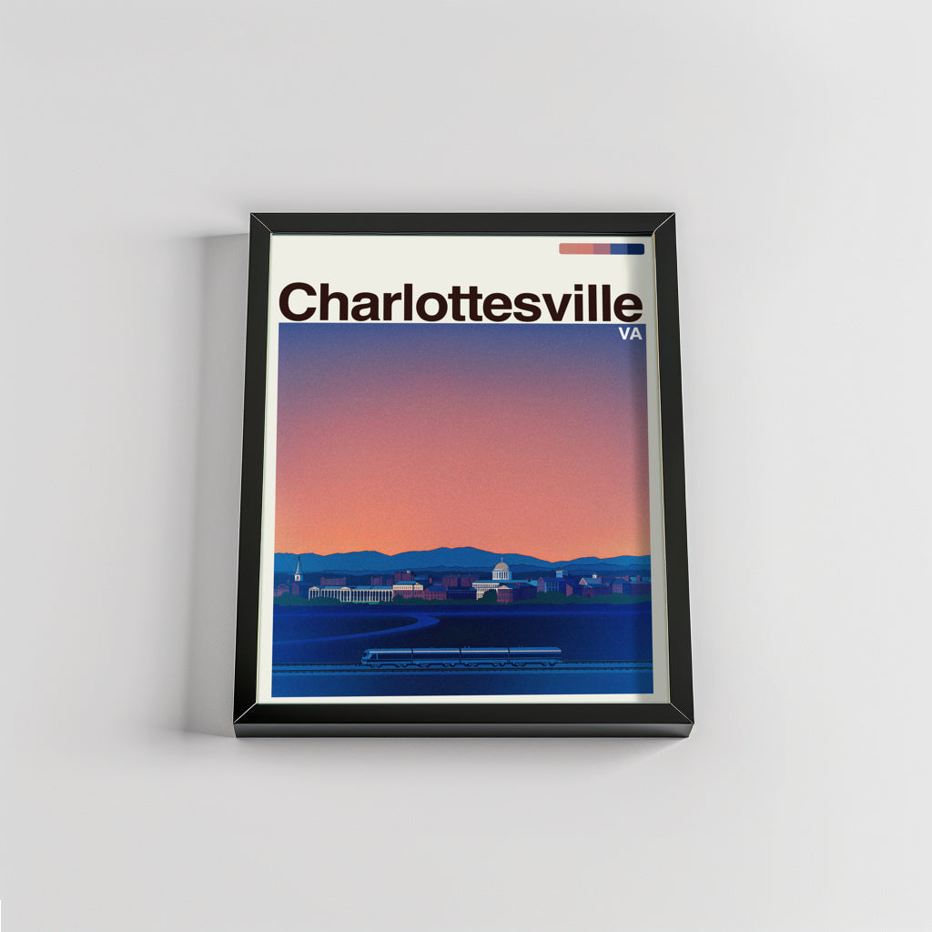 Charlottesville city poster mockup 2 - frame not included