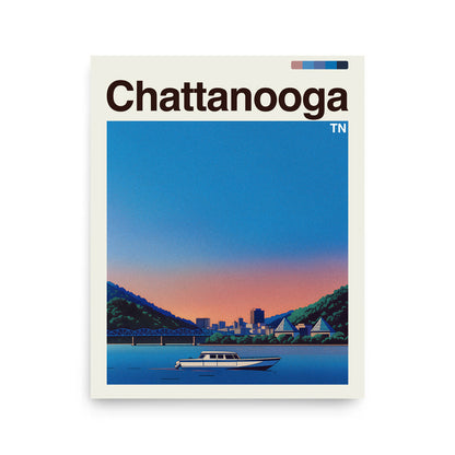 Chattanooga city poster mockup 1 - frame not included