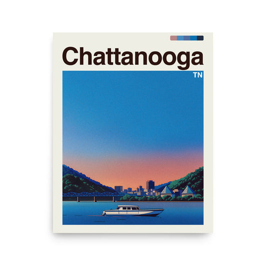 Chattanooga city poster mockup 1 - frame not included