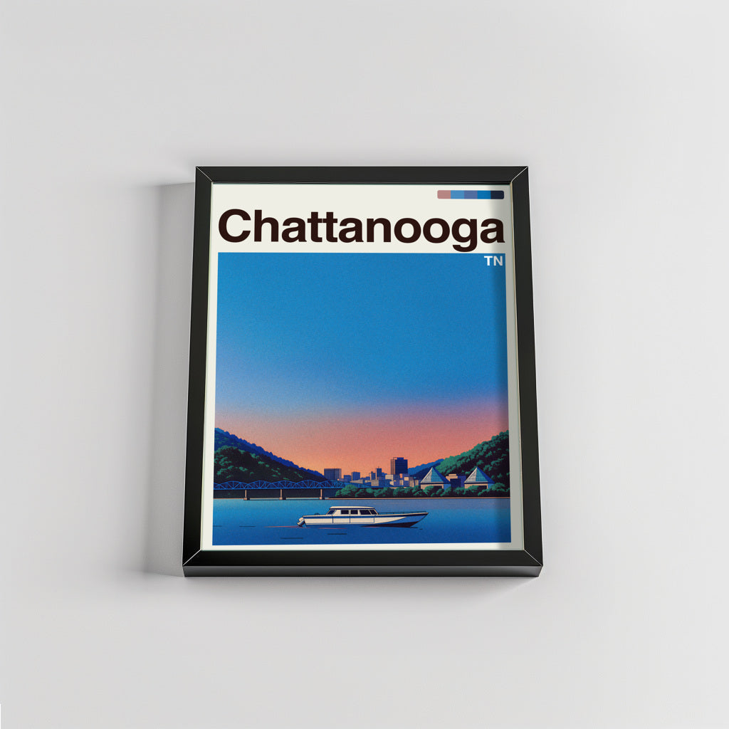 Chattanooga city poster mockup 2 - frame not included