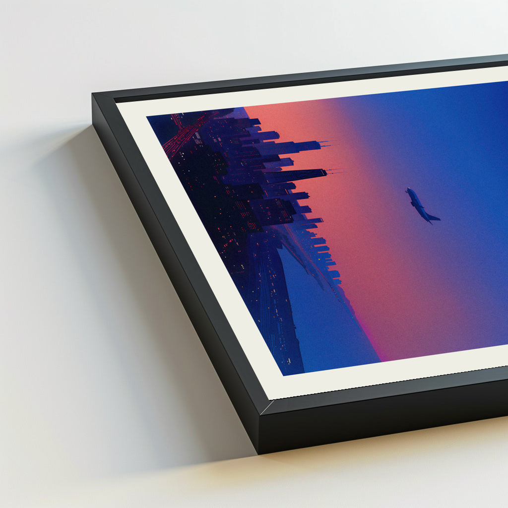 Chicago city poster mockup 5 - frame not included