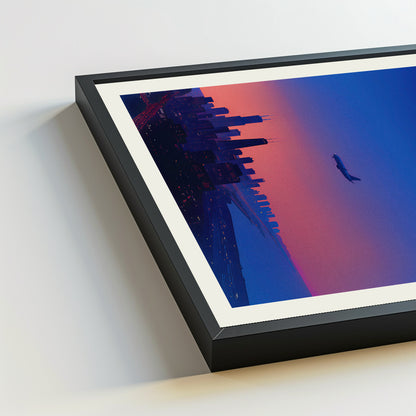 Chicago city poster mockup 5 - frame not included