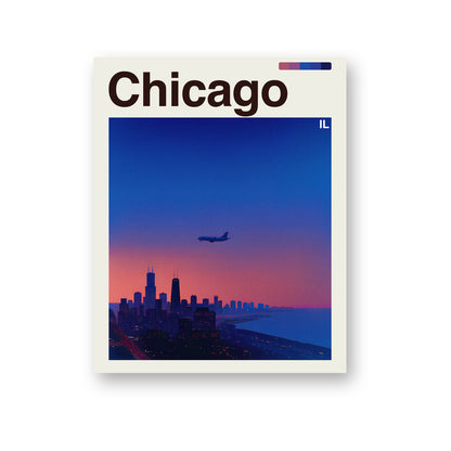 Chicago city poster mockup 1 - frame not included