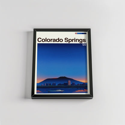 Colorado Springs city poster mockup 2 - frame not included