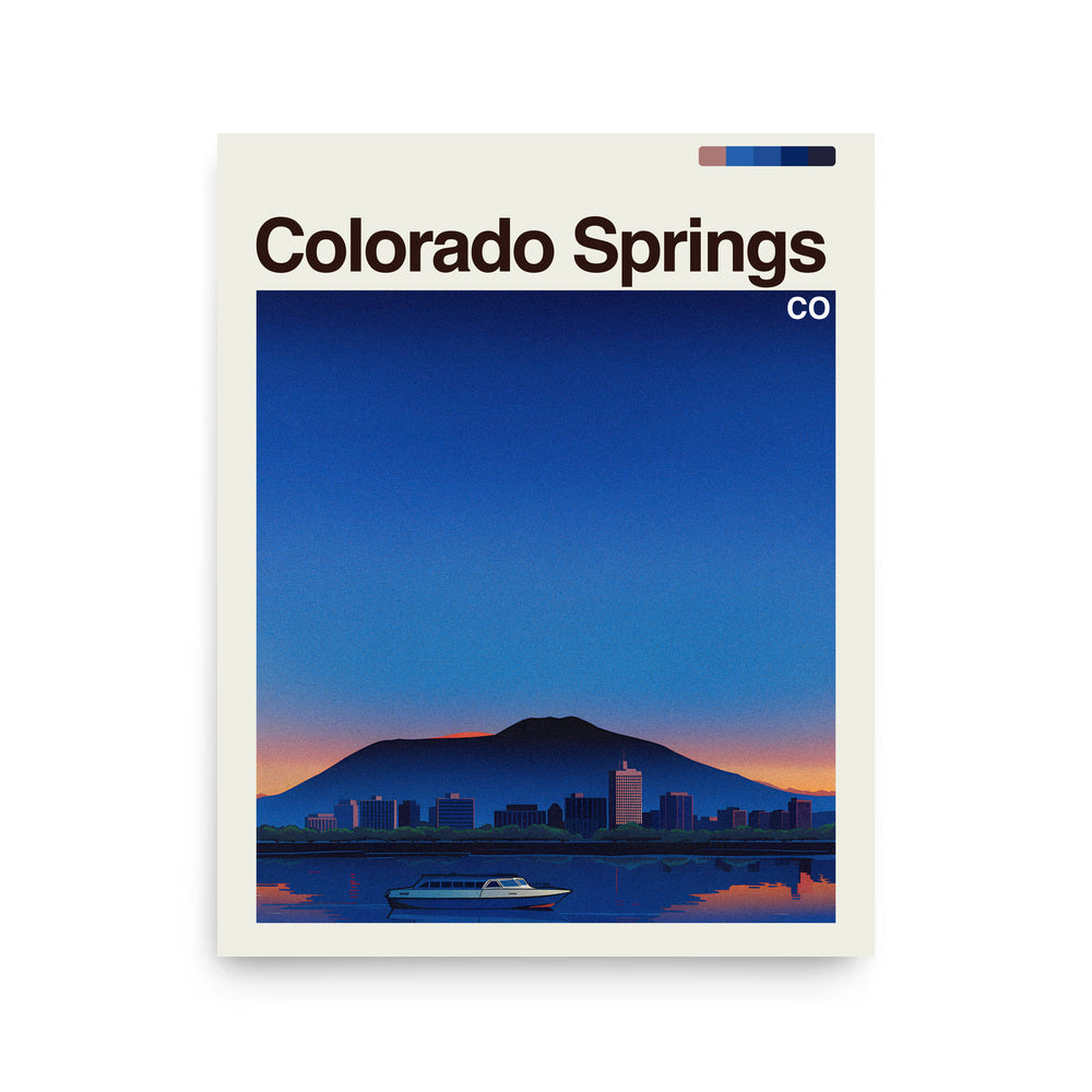 Colorado Springs city poster mockup 1 - frame not included
