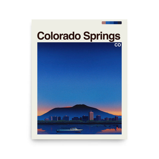 Colorado Springs city poster mockup 1 - frame not included