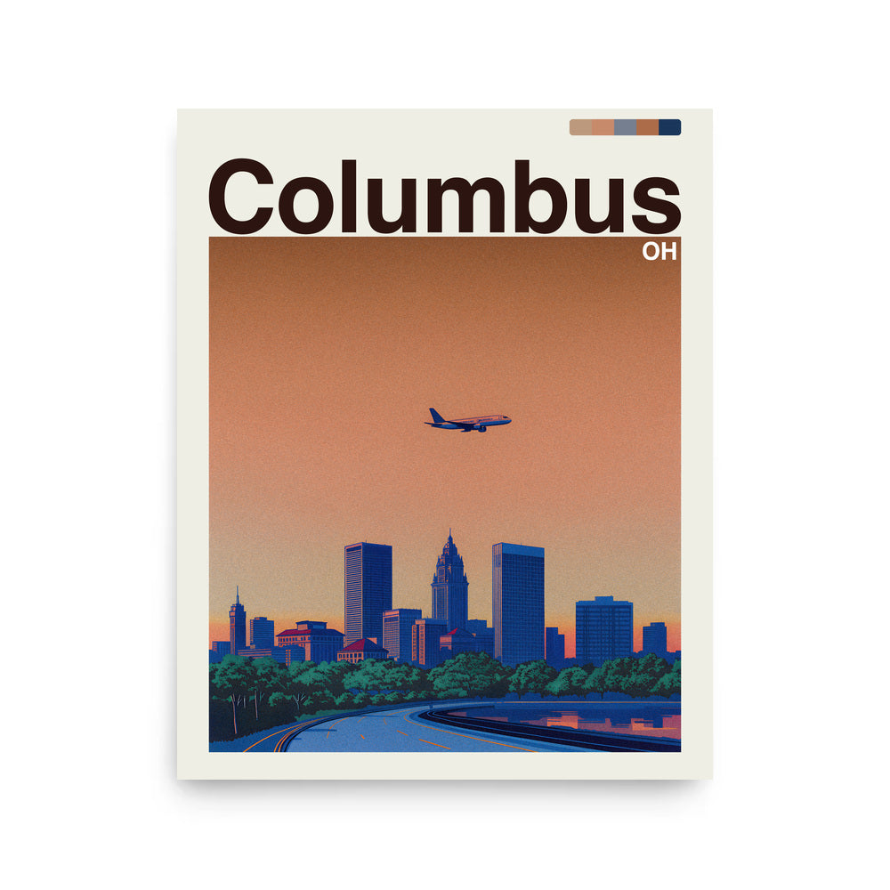 Columbus city poster mockup 1 - frame not included