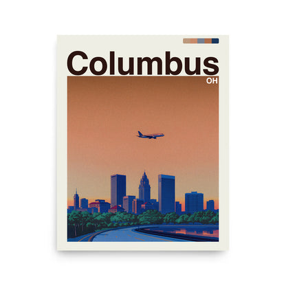 Columbus city poster mockup 1 - frame not included