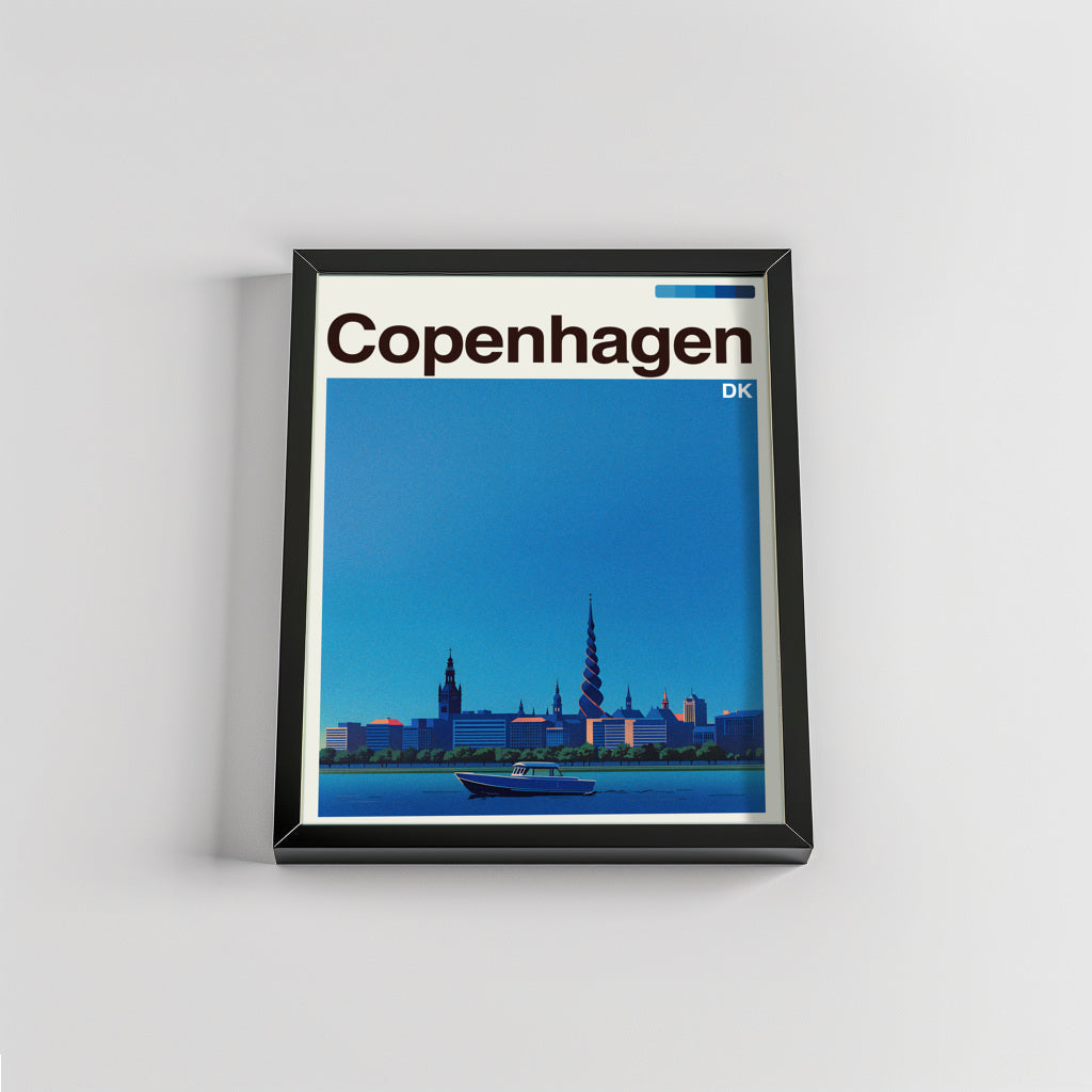 Copenhagen city poster mockup 2 - frame not included