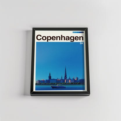 Copenhagen city poster mockup 2 - frame not included