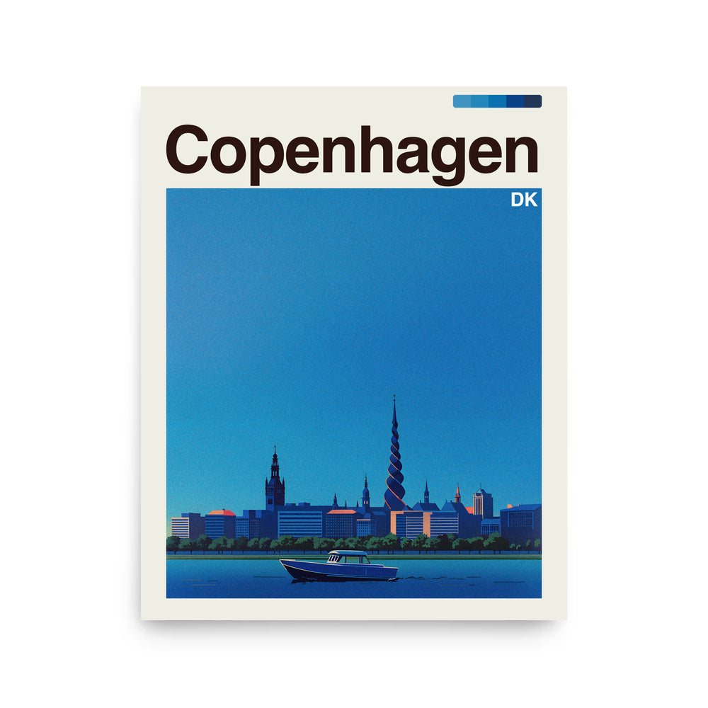 Copenhagen city poster mockup 1 - frame not included