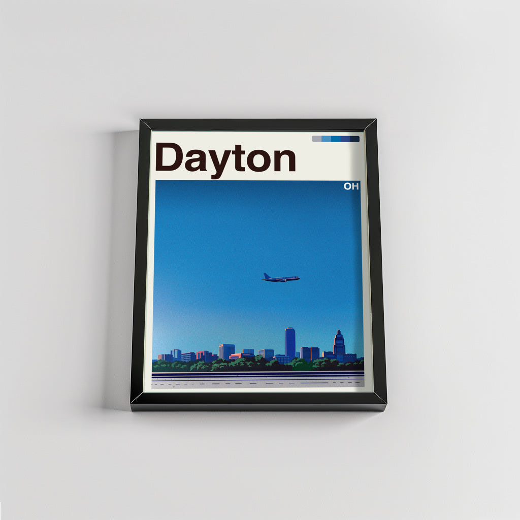 Dayton city poster mockup 2 - frame not included