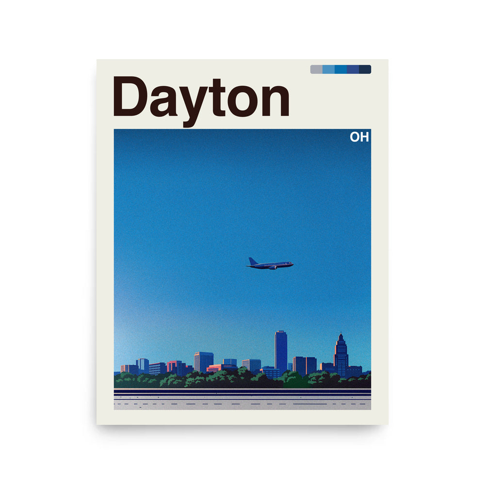 Dayton city poster mockup 1 - frame not included