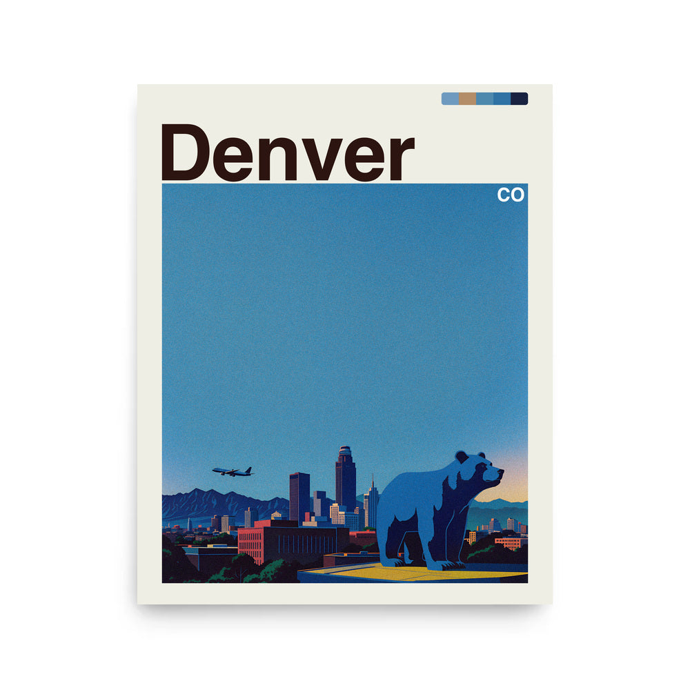 Denver city poster mockup 1 - frame not included