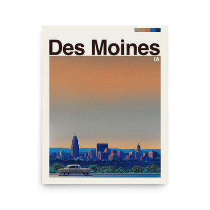 Des Moines city poster mockup 1 - frame not included
