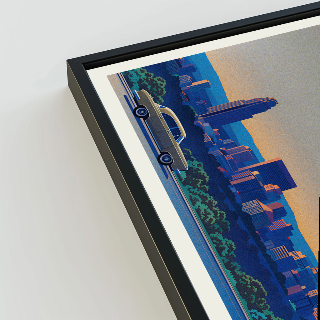 Des Moines city poster mockup 3 - frame not included