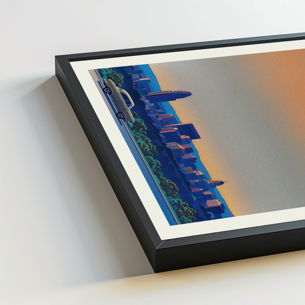 Des Moines city poster mockup 5 - frame not included