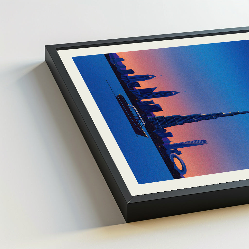 Dubai city poster mockup 5 - frame not included