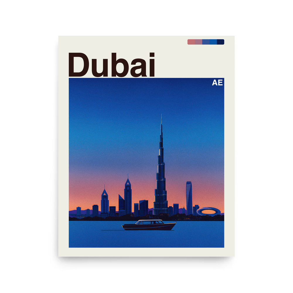 Dubai city poster mockup 1 - frame not included