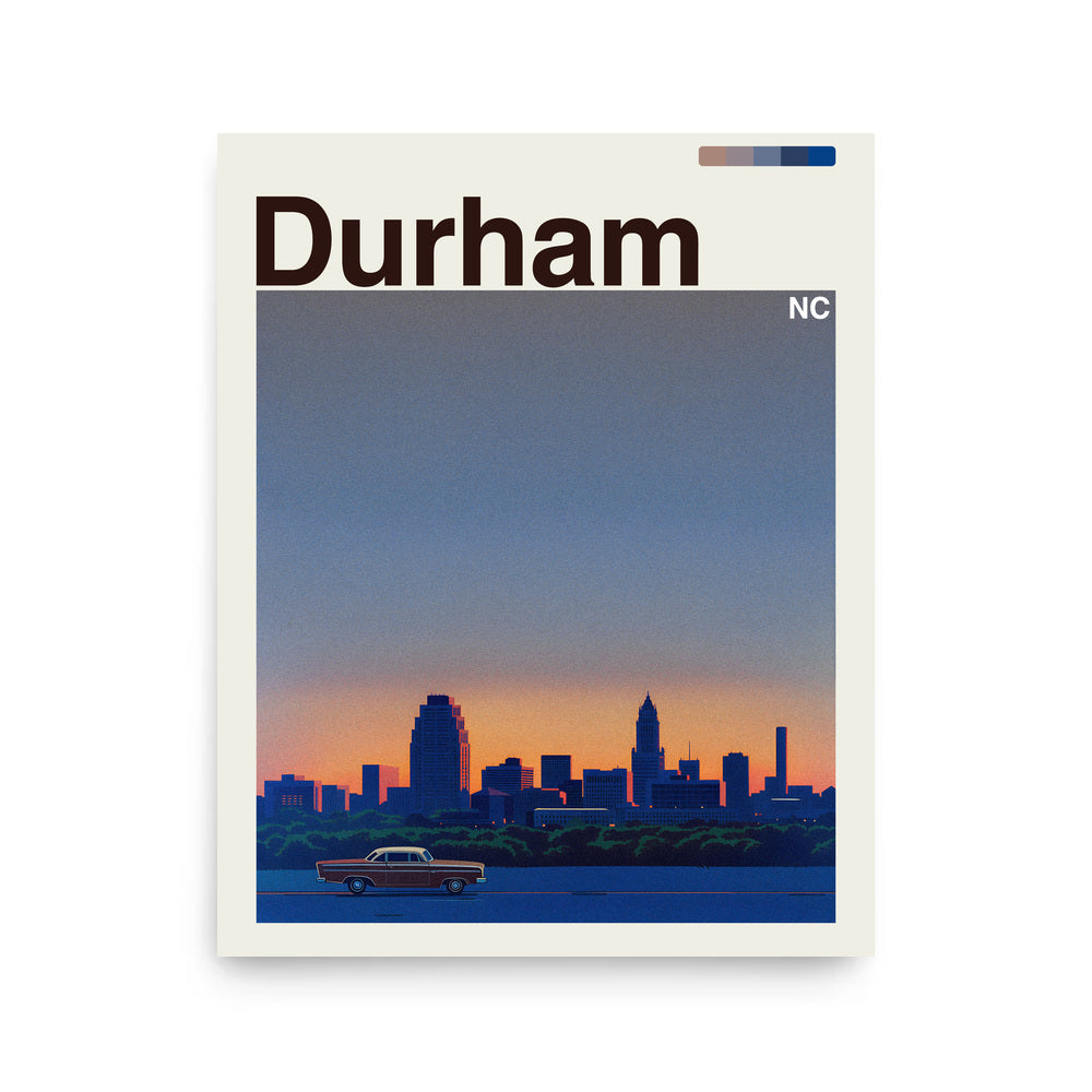 Durham city poster mockup 1 - frame not included