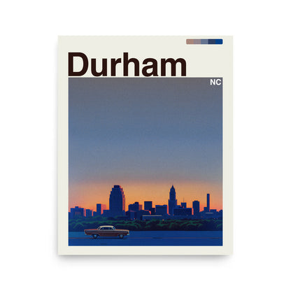 Durham city poster mockup 1 - frame not included