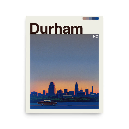 Durham city poster mockup 1 - frame not included