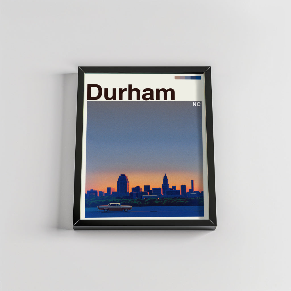 Durham city poster mockup 2 - frame not included