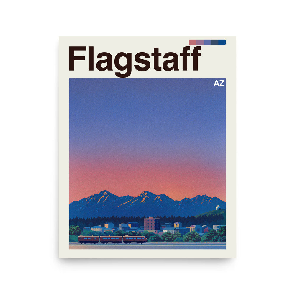 Flagstaff city poster mockup 1 - frame not included