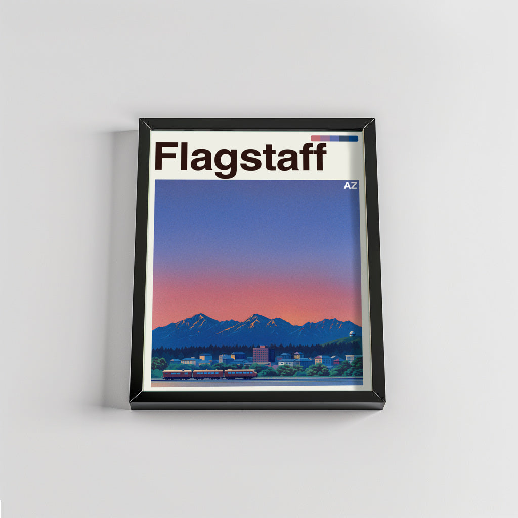 Flagstaff city poster mockup 2 - frame not included
