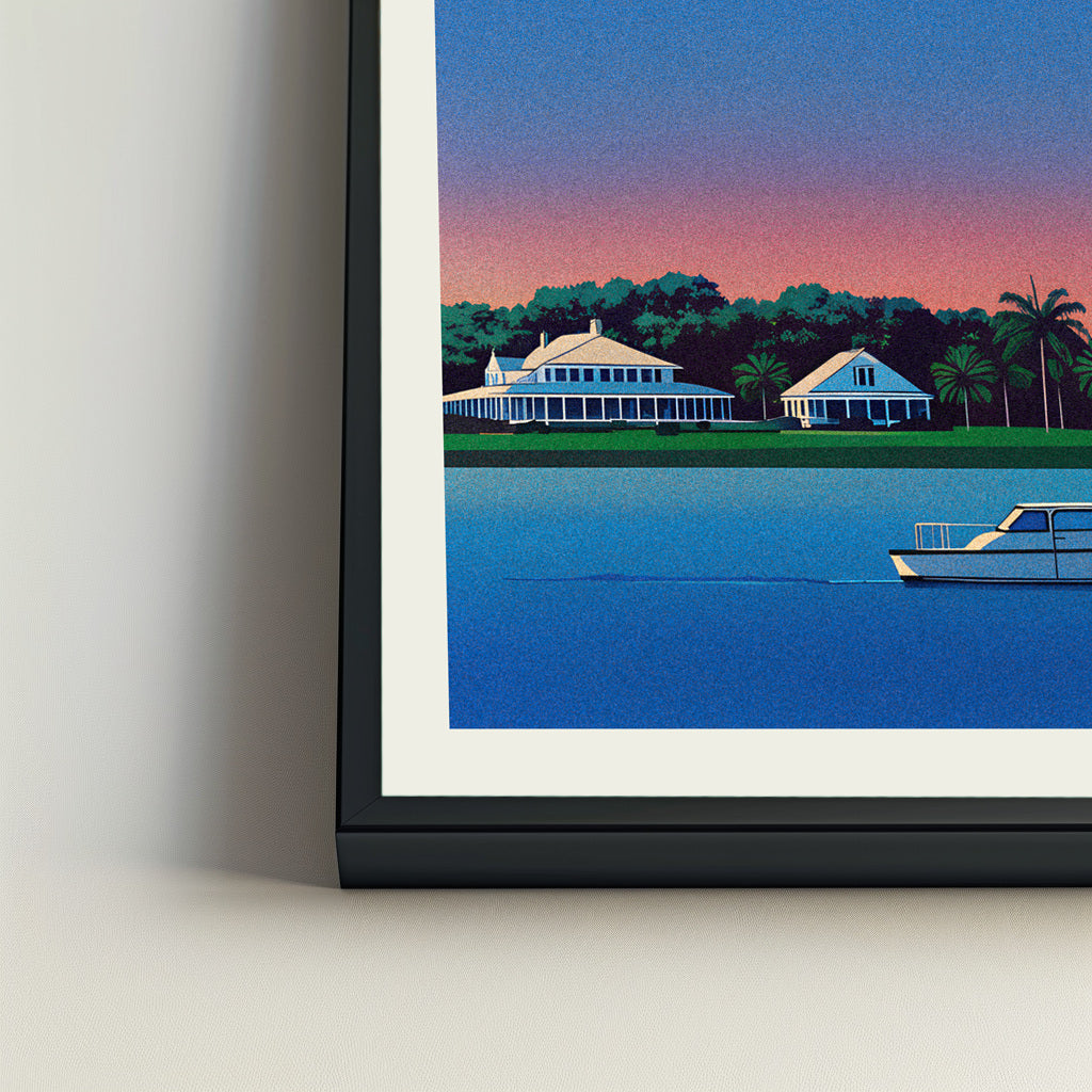 Fort Myers city poster mockup 4 - frame not included