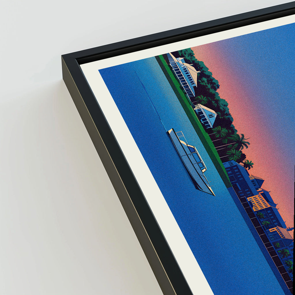 Fort Myers city poster mockup 3 - frame not included