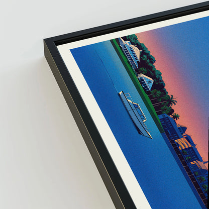 Fort Myers city poster mockup 3 - frame not included