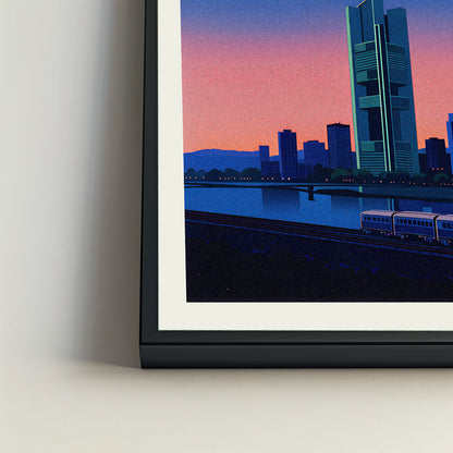 Frankfurt city poster mockup 4 - frame not included