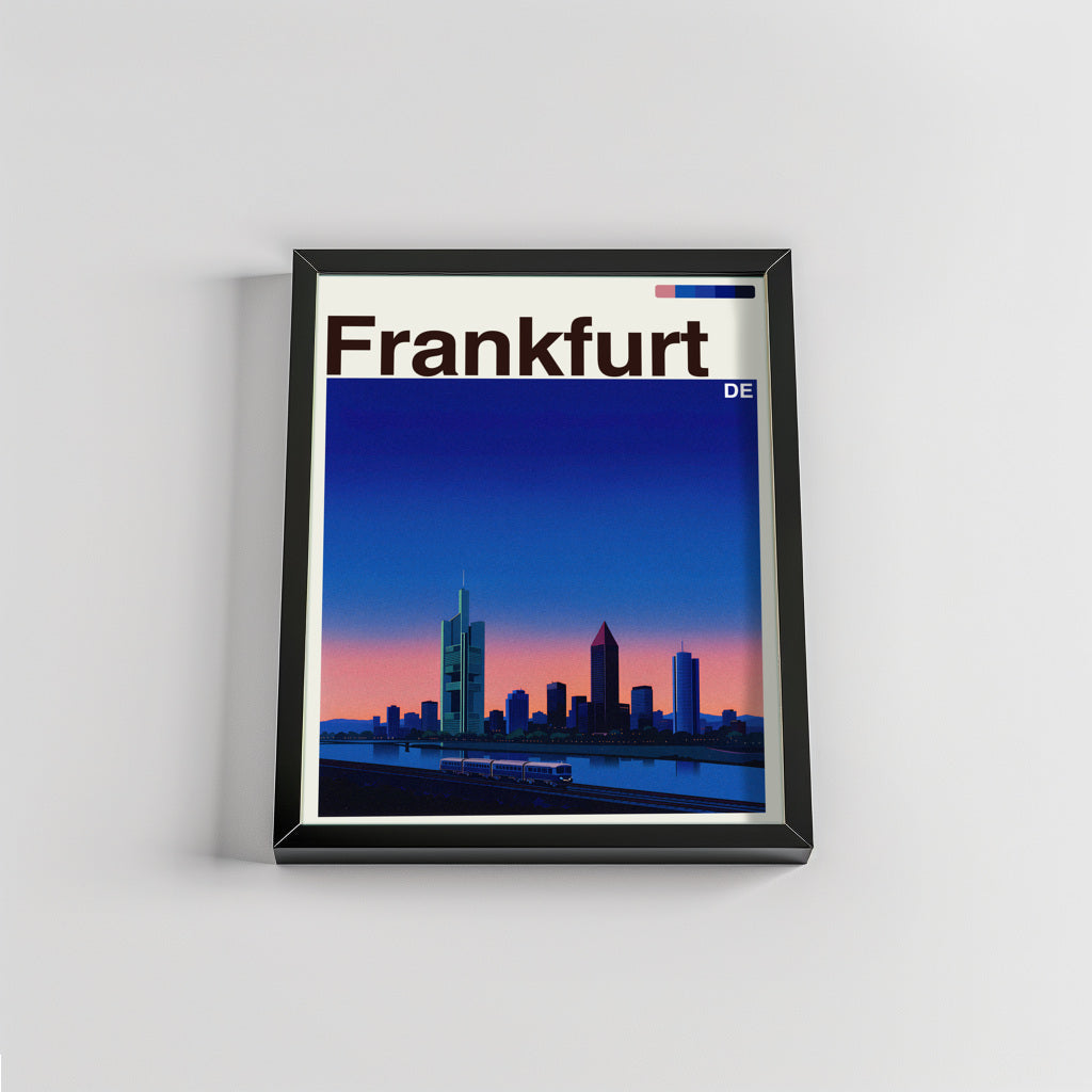 Frankfurt city poster mockup 2 - frame not included