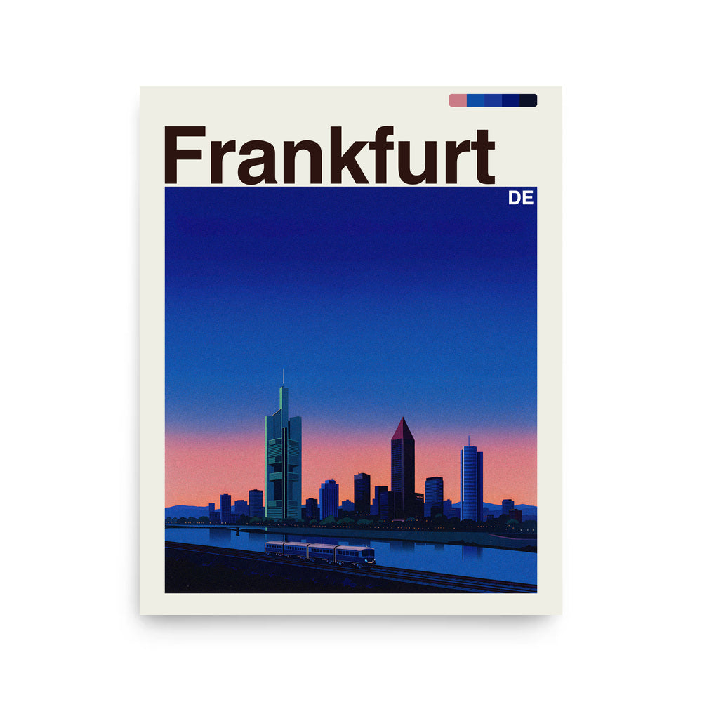 Frankfurt city poster mockup 1 - frame not included