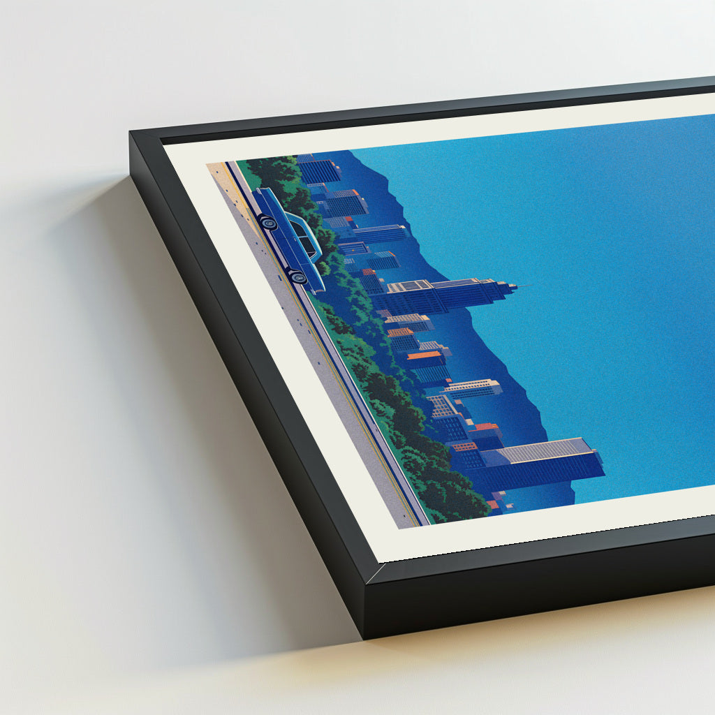Fresno city poster mockup 5 - frame not included