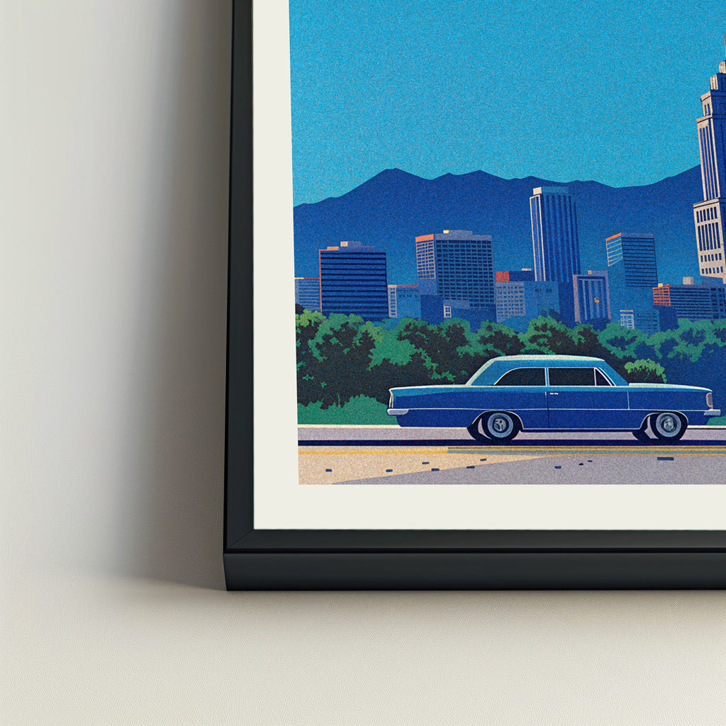 Fresno city poster mockup 4 - frame not included