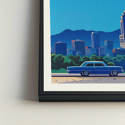 Fresno city poster mockup 4 - frame not included
