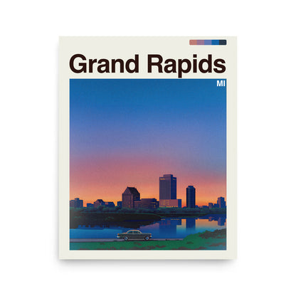 Grand Rapids city poster mockup 1 - frame not included