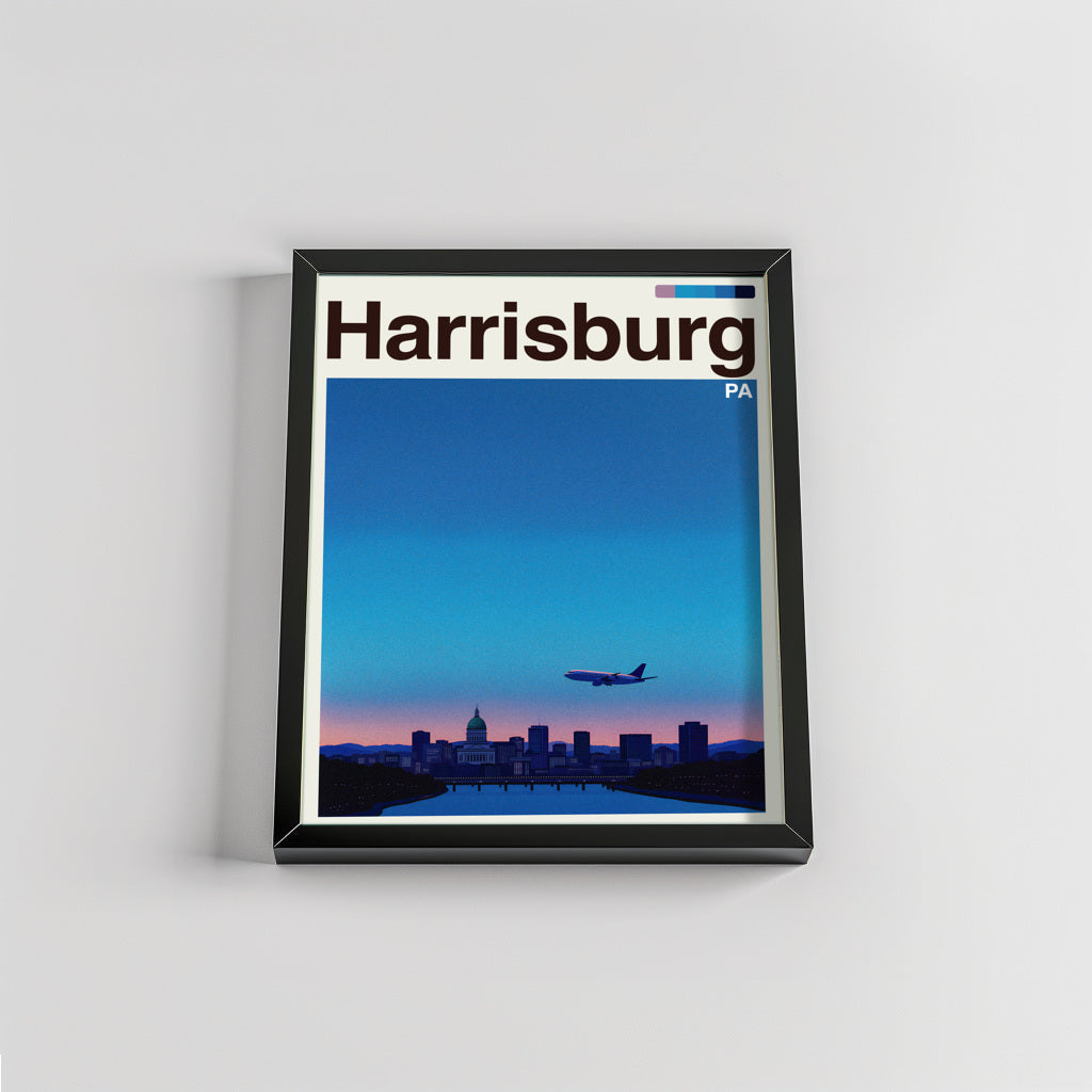 Harrisburg city poster mockup 2 - frame not included
