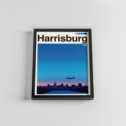 Harrisburg city poster mockup 2 - frame not included