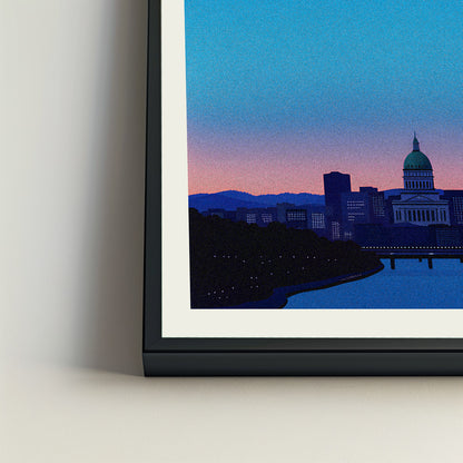 Harrisburg city poster mockup 4 - frame not included